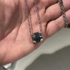 Antonio halskæde sort/ædelstål