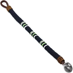 Armbånd Blå Bomuld og læder.