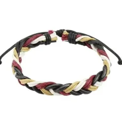 Armbånd i læder/bomuld..