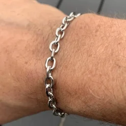 Armbånd simpel i ædelstål 6mm "Chain"