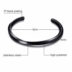 Bangle Screw armbånd i IP Blackcoat stål