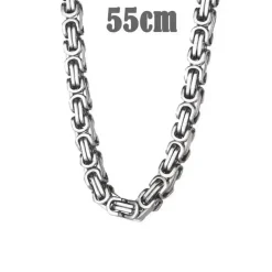 Big Hawn halskæde i mat stål 55cm / 7-8mm