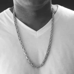 Big Hawn halskæde i mat stål 55cm / 7-8mm