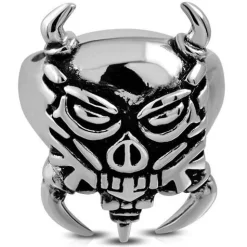 Bikerring "Alien" stål