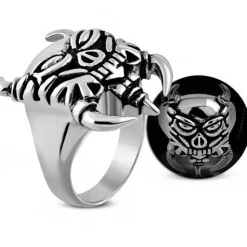 Bikerring "Alien" stål