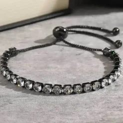 Black Crystal Flex – Herrearmbånd med CZ sten