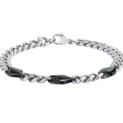 Black Steel Chain Bracelet – Herrearmbånd i Rustfrit Stål