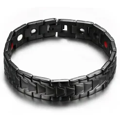 Blackcoatet stålarmbånd med magneter