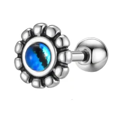 Blue Nova Stud – Ørestik til Mænd i Rustfri Stål (1 Stk.)