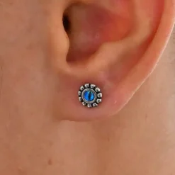 Blue Nova Stud – Ørestik til Mænd i Rustfri Stål (1 Stk.)