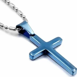 Bluecoatet kors i stål med kæde - Blue Steel