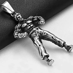 Bodybuilder i rustfri stål.