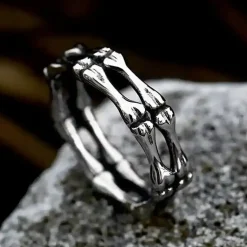 Bone Skull Ring – Herre Ring i Rustfri Stål