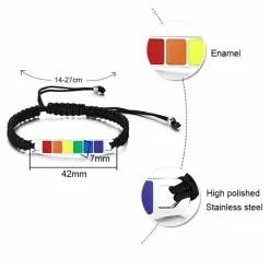 Brace flettet armbånd LGBT+