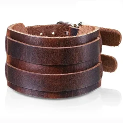 Brekk armbånd i imt. læder brun