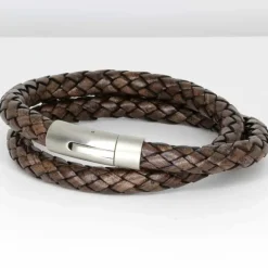 Brunt læderarmbånd 8mm "Franks"