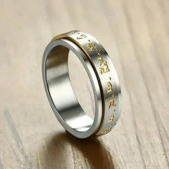 Buddhist spinning-ring 316L