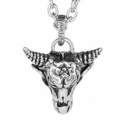 Bull i rustfri stål med kæde 70 cm