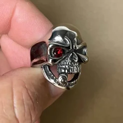 Cigar skull ring i rustfri stål