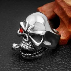 Cigar skull ring i rustfri stål