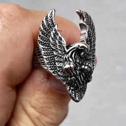 Cool bikerring i stål.