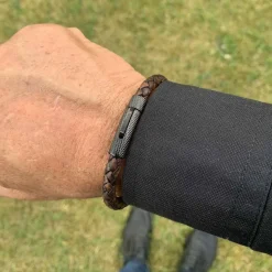 Elian læderarmbånd LUX Black in Brown