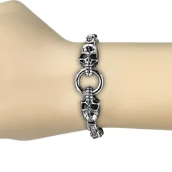 Ends of skull stål armbånd 21 cm