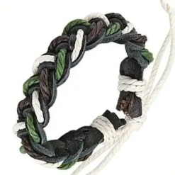 Fashion Armbånd i læder/Bomuld.