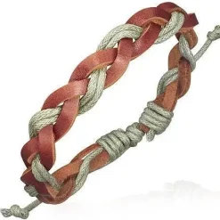 Flettet Læder Armbånd