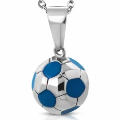 Fodbold i Rustfrit stål Blue big 1.5cm