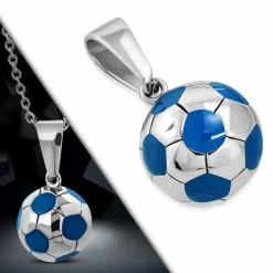 Fodbold i Rustfrit stål Blue big 1.5cm