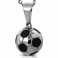 Fodbold i Rustfrit stål Black 1,5 cm.