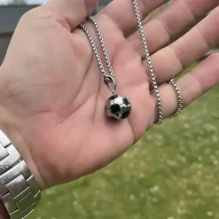 Fodbold i Rustfrit stål Black 1,5 cm.