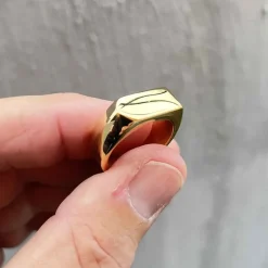 Forgyldt Marc rustfri stål ring