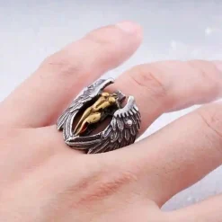 Girl bikerring i rustfri stål