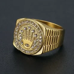 Gold crown forgyldt IP herrering