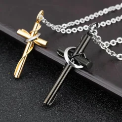 Gold/Black - Kors par halssmykker