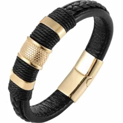 Golden black Crawe herrearmbånd.