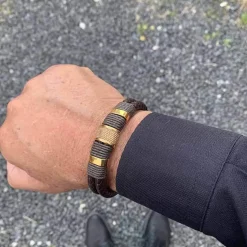 Golden DB brown Crawe herrearmbånd.