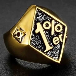 Golden Steel 1% ring i Rustfrit stål.