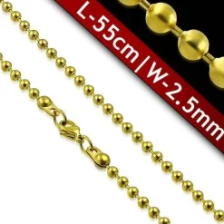 Gylden kugle stålkæde