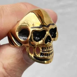 Gylden skull ring