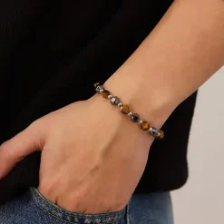 Hametit/Tiger Eye perlearmbånd.