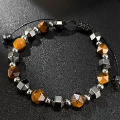 Hametit/Tiger Eye perlearmbånd.