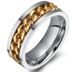 Herrering med kæde.