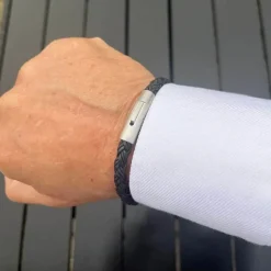 Italy læderflet armbånd.