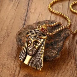 Jesus halssmykke forgyldt