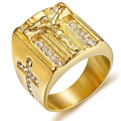 Jezus golden herrering med sten