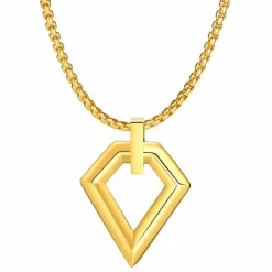 Kozar halssmykke i ædelstål med kæde Gold