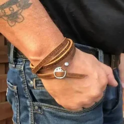 Læderarmbånd "String"